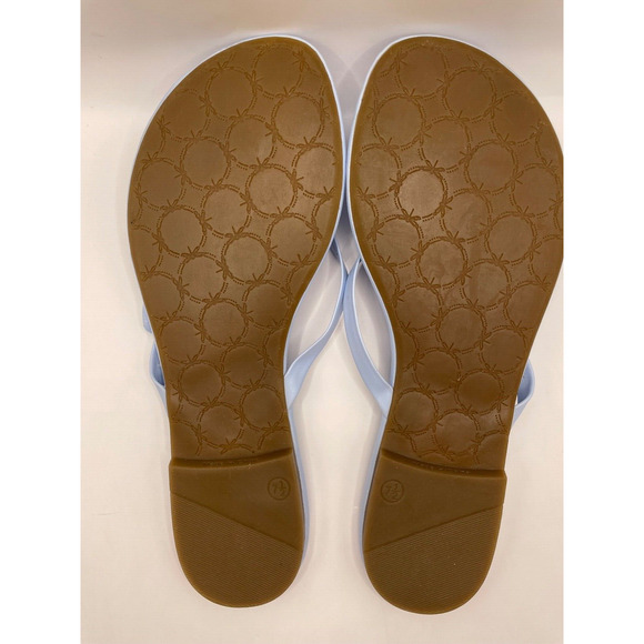 Baby Blue Talbots Bow Tie Thong Sandals Women's Size 7.5 Pre-owned - Picture 7 of 8